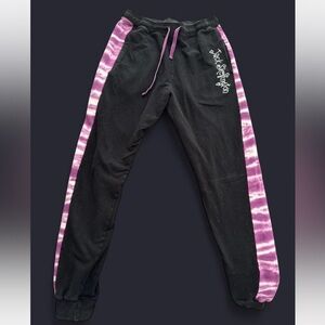 Disney Black and Purple Sweatpants with Tapered Fit
